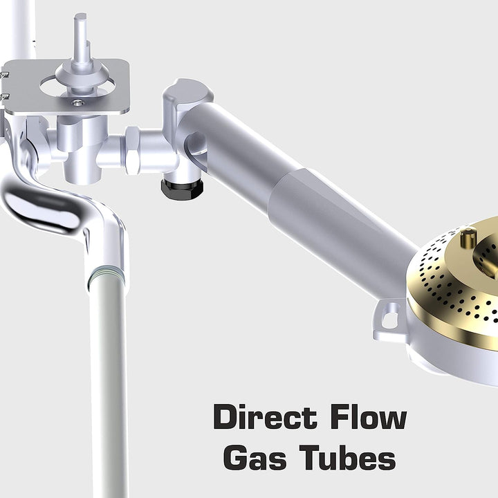 Vidiem Air silver 4 Burner Gas Stove Direct Flow Gas Tubes