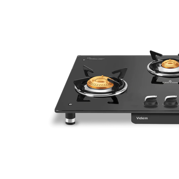 Vidiem Air silver 3 Burner Gas Stove  Side View