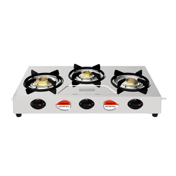 VIDIEM VECTOR NERO 3 BURNER GAS STOVE