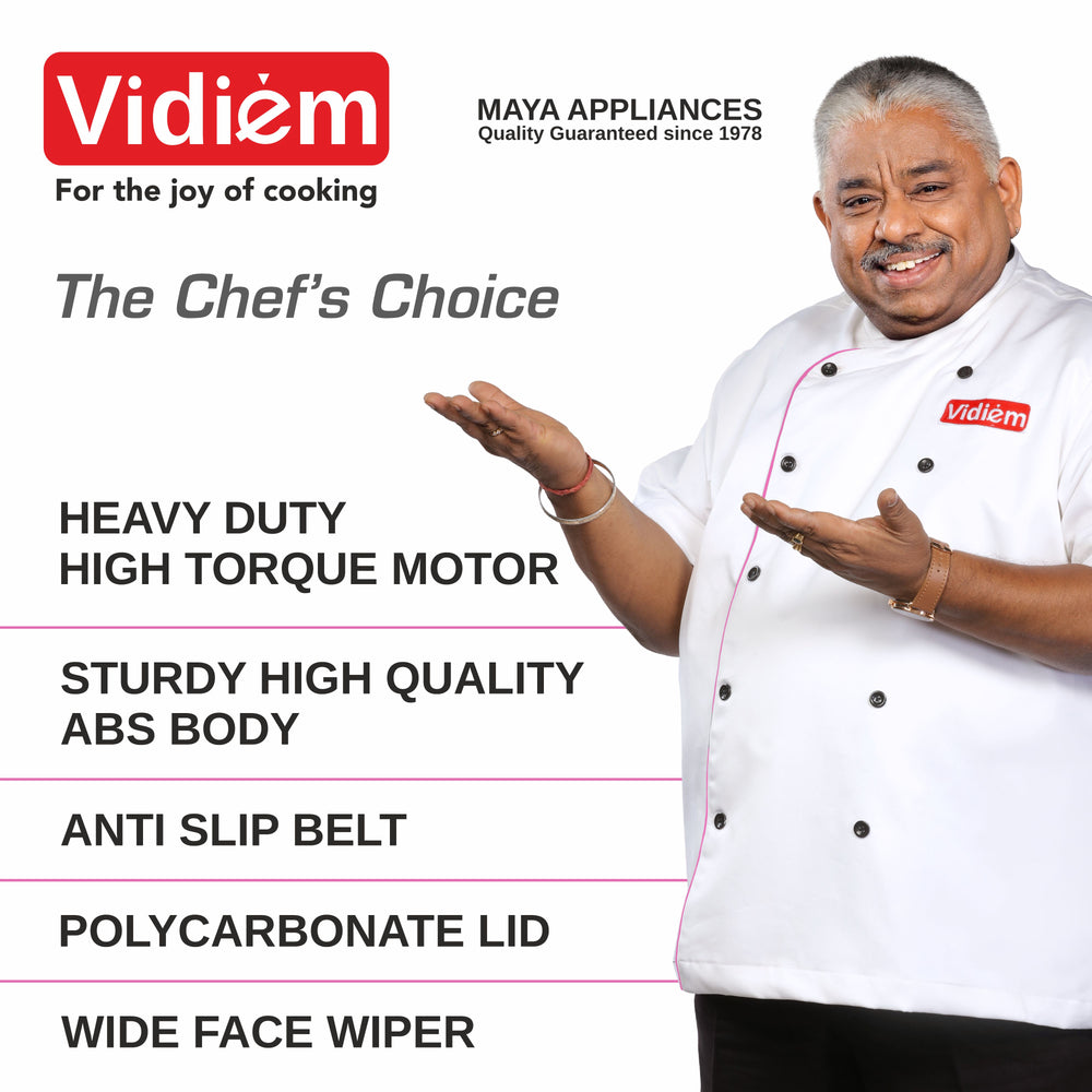 Vidiem Vision ST Wet Grinder Technical Specifications