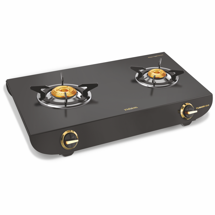 Tusker Gold 2 Burner SS Gas Stove Side View