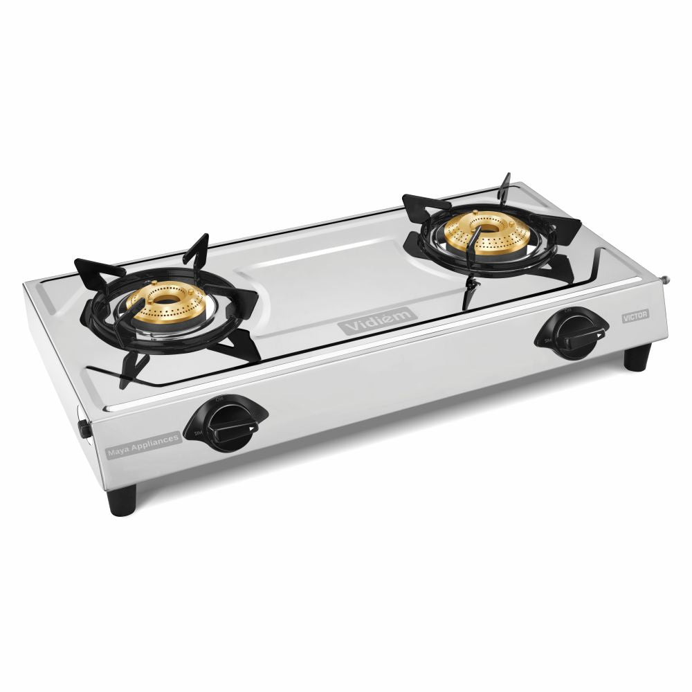 Vidiem Victor Jumbo 2 Burner Gas Stove Side View