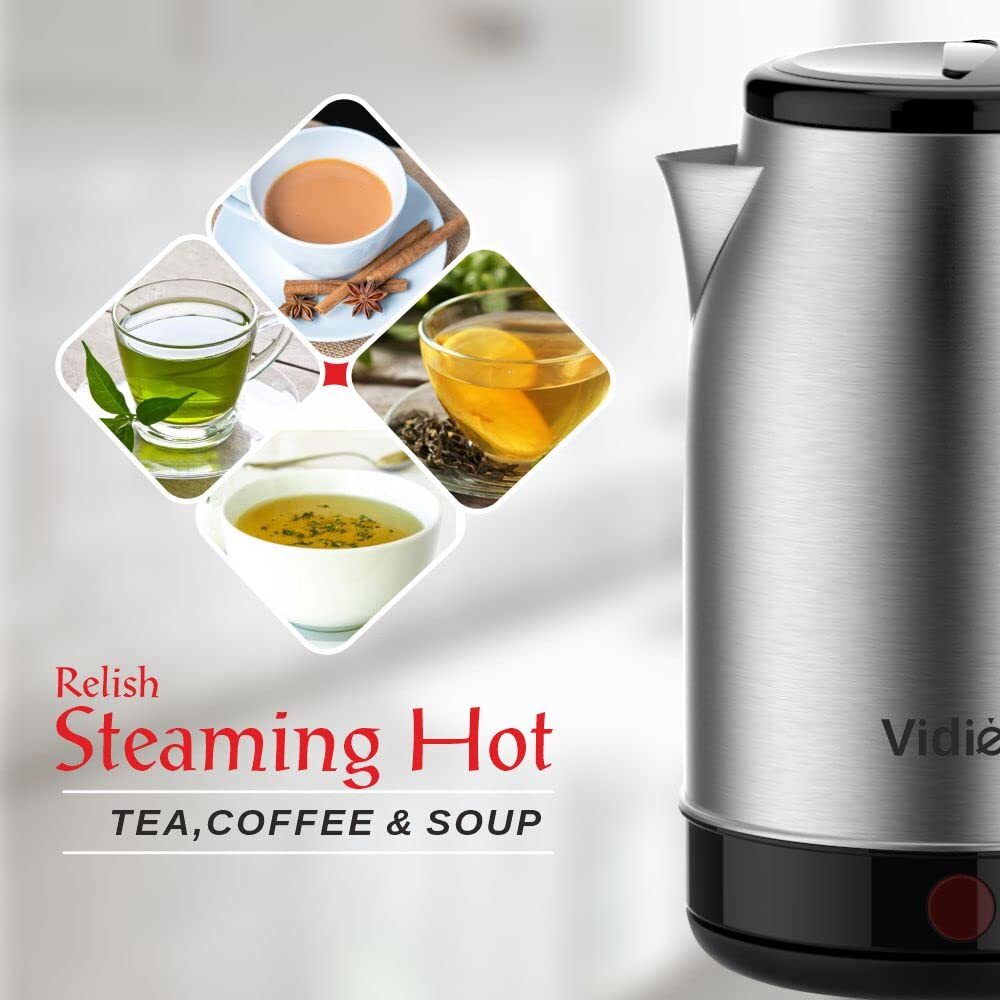 VIDIEM - CHROME 1.8 LTR ELECTRIC KETTLE