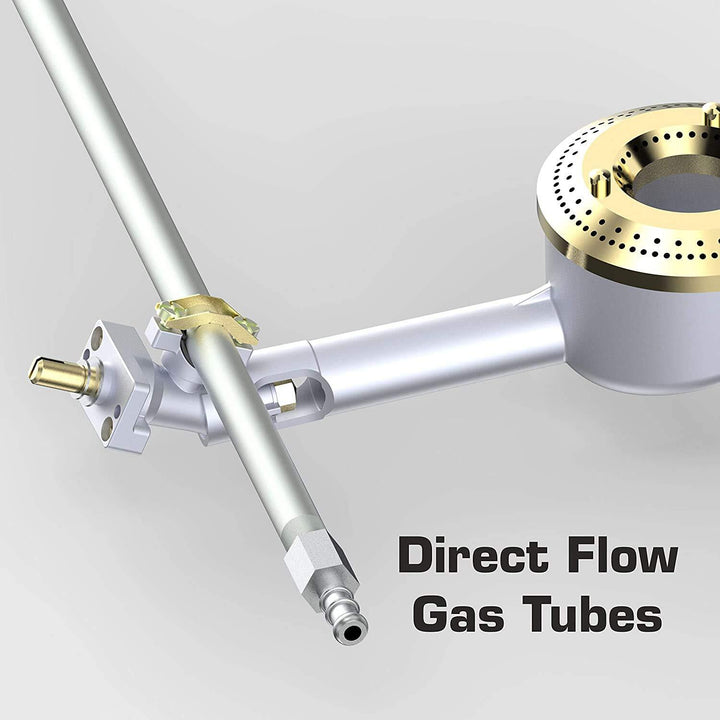 Vector Nero 2 Burner Gas Stove Direct Flow Gas Tubes