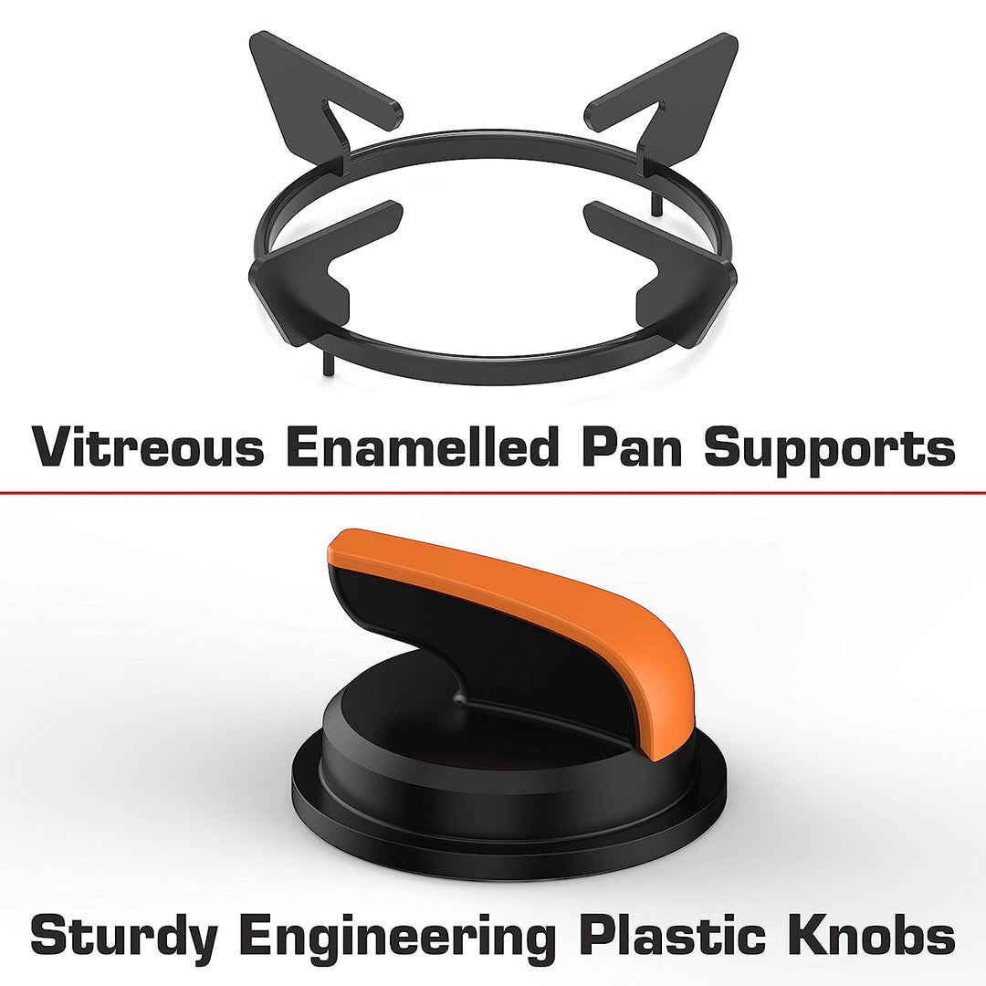 Vidiem Vitreous Enamelled Pan Supports & Sturdy Engineering Plastic Knobs