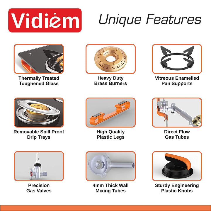 Vidiem Air plus 3 Burner Unique Features