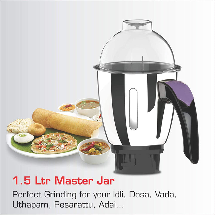 Vidiem Eva Premium 750W Mixer Grinder with 5 Jars (Lavendar)