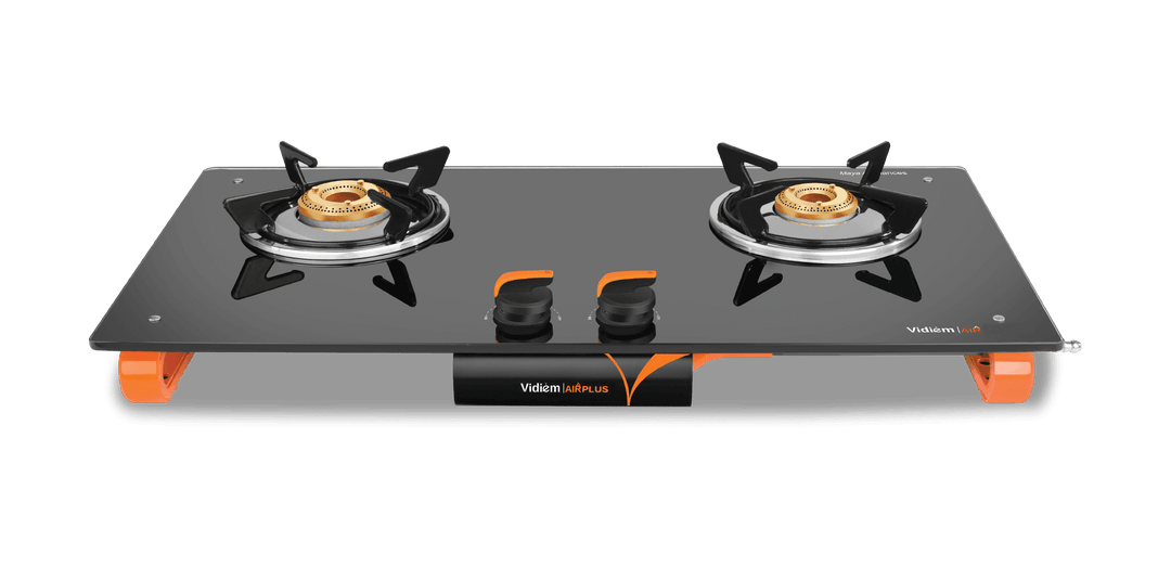 Air plus 2 Burner Glass Top Gas Stove with auto ignition