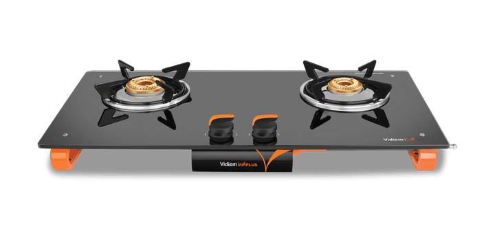 Air plus 2 Burner Glass Top Gas Stove with auto ignition