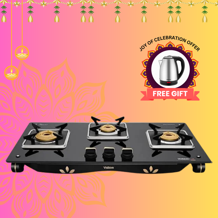 Vidiem Air Gold 3 Burner Gas Stove