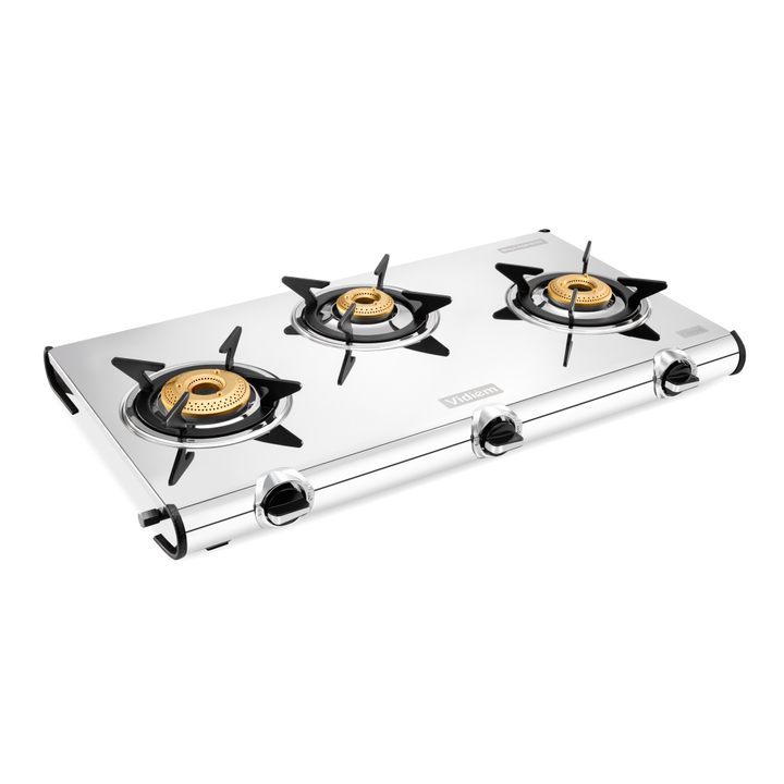 VIDIEM CURVE 3 BURNER GAS STOVE