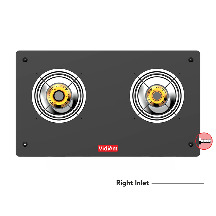 Glass top 2 Burner Right Inlet