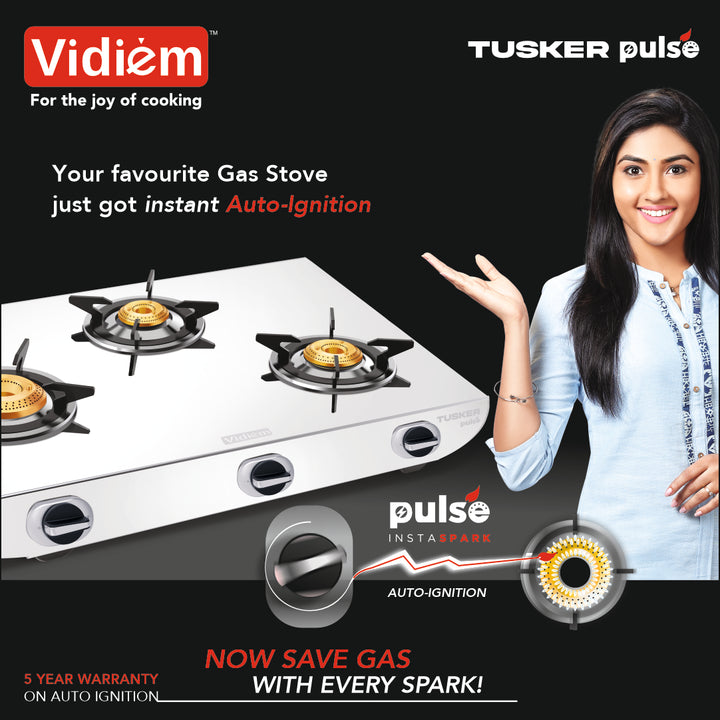 VIDIEM TUSKER PULSE 3 BURNER GAS STOVE
