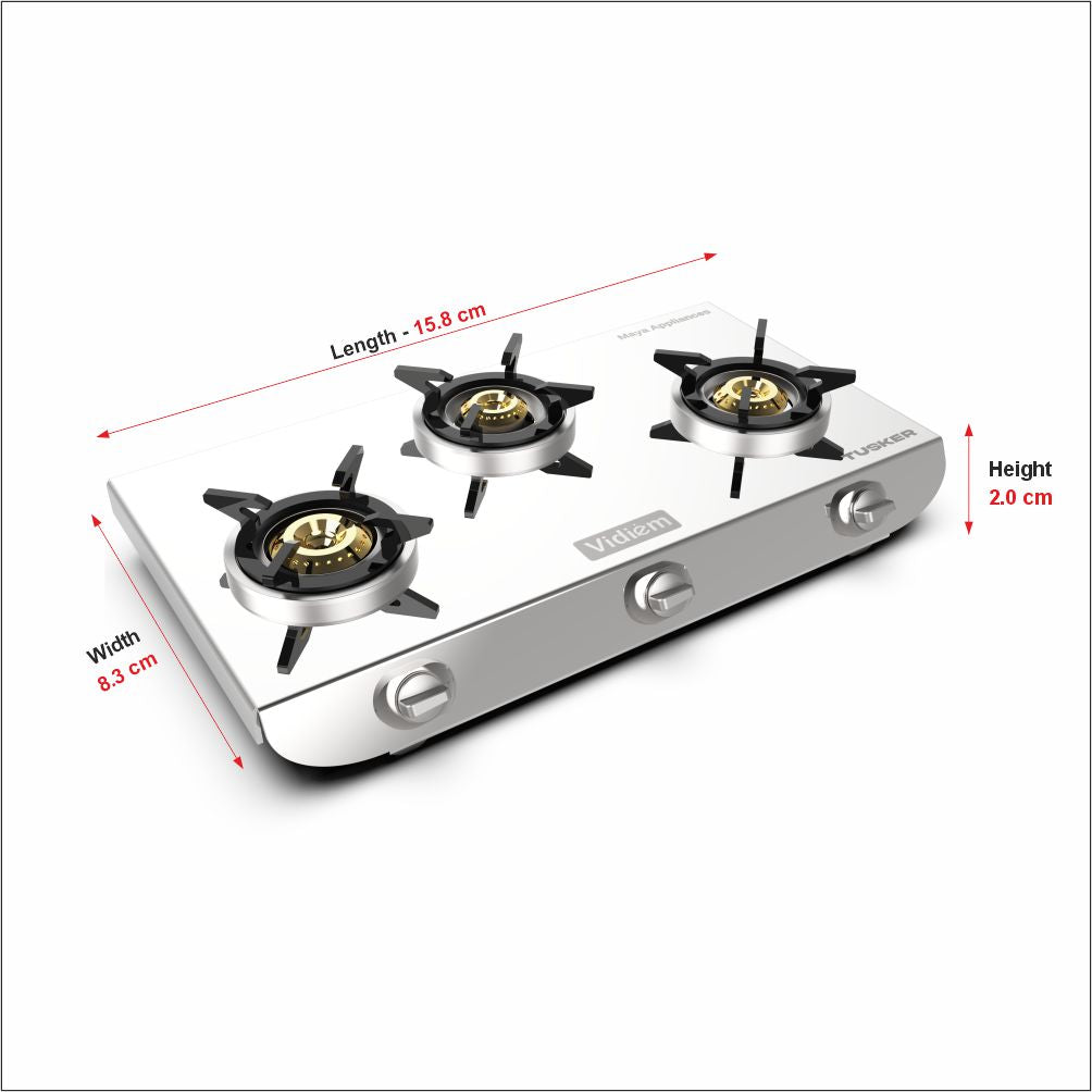 Vidiem Tusker SS Miniature Gas Stove, Toy Gas Stove for Kids, Mini Stainless Steel Gas Stove for Kids, (MINIATURE)