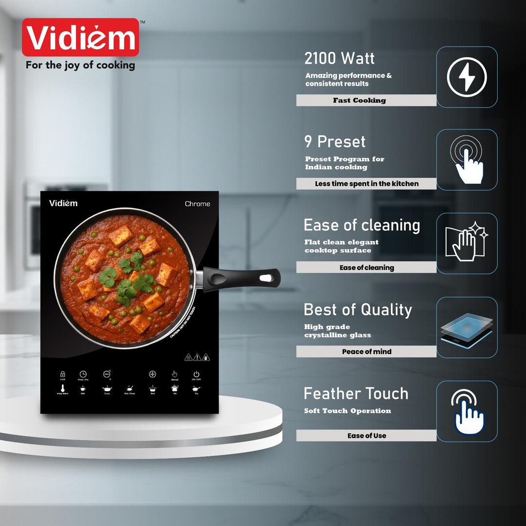 Vidiem Chrome 2100W Induction Cooktop