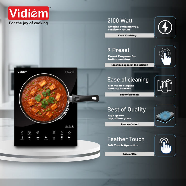 Vidiem Chrome 2100W Induction Cooktop