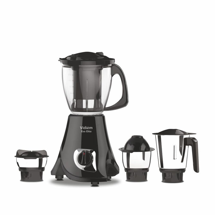 Vidiem Eva Elite 750W Mixer Grinder with 4 Jars (Black)