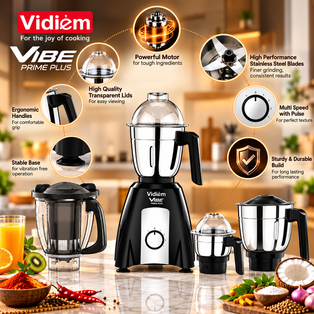 Vidiem Vibe Prime Plus Mixer Grinder features