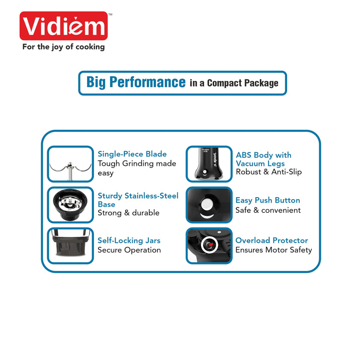 Vidiem Vita Spice 500 W Personal Blender spec