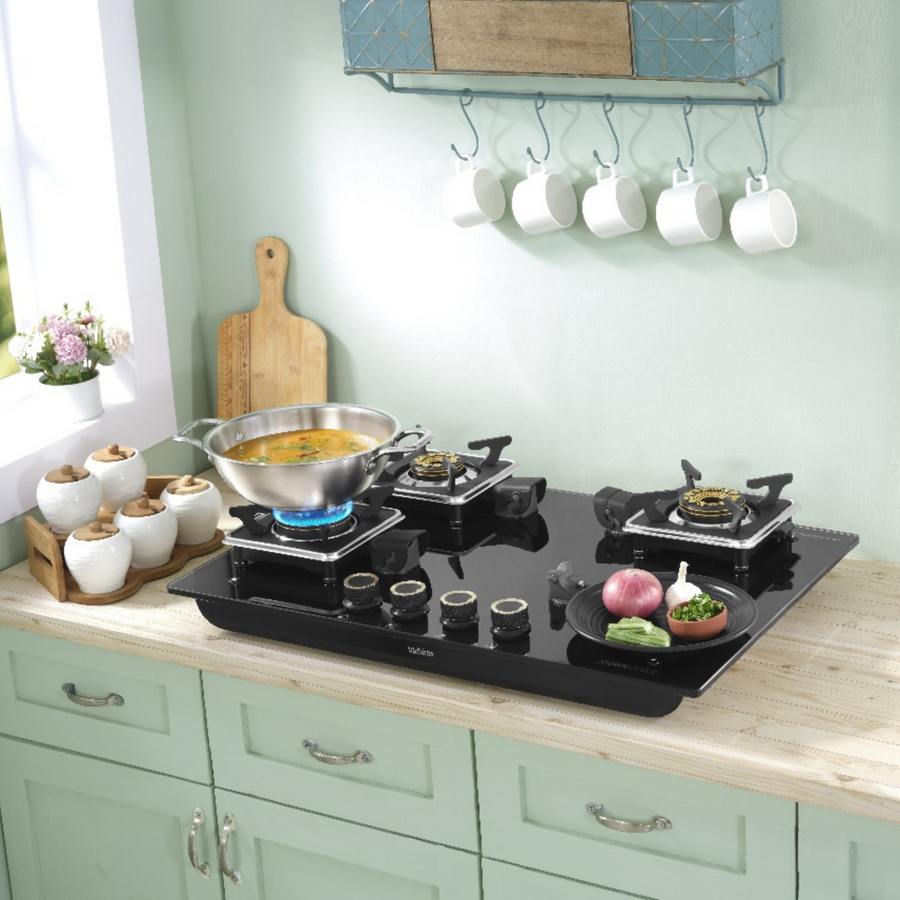 Buy Vidiem VOGUE 4 Burner Removable Burner Assembly Glass Top Online at