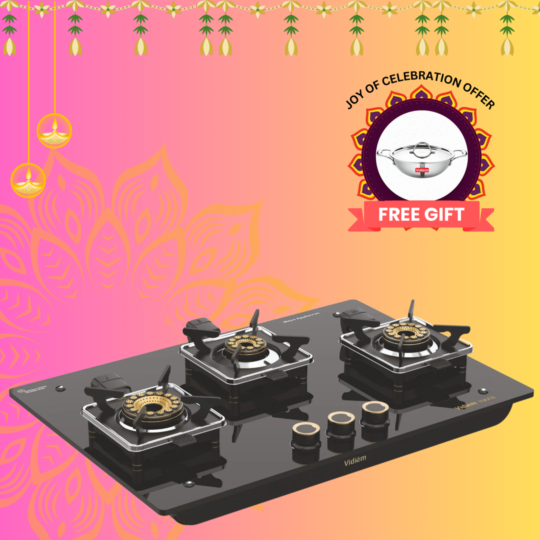 VIDIEM VOGUE 3 BURNER GLASS TOP COOKTOP