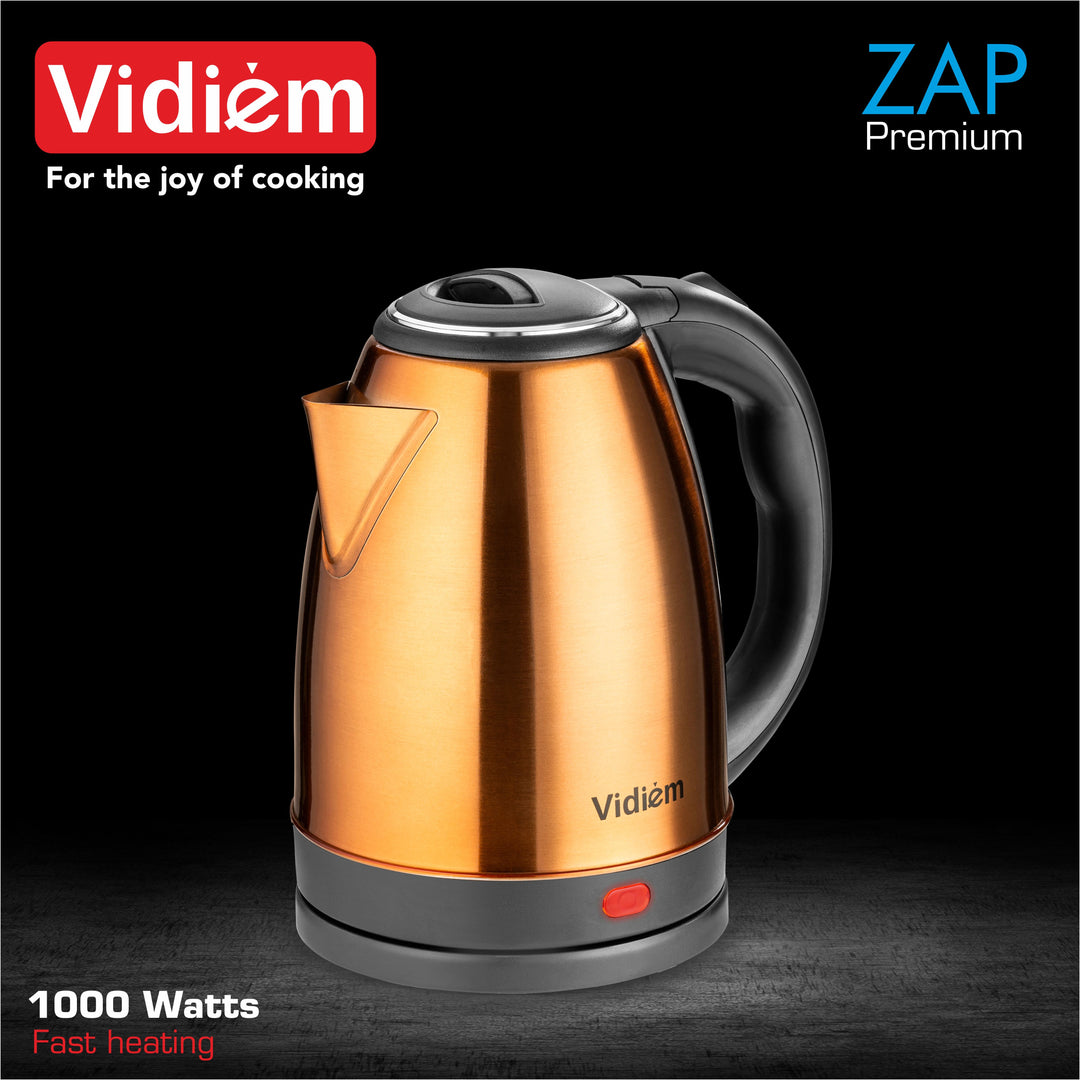 VIDIEM ZAP PREMIUM - BRONZE GOLD 1.8 LTR ELECTRIC KETTLE