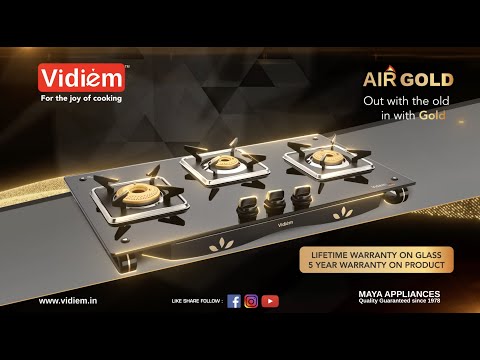 Vidiem Air Gold 3 Burner Gas Stove