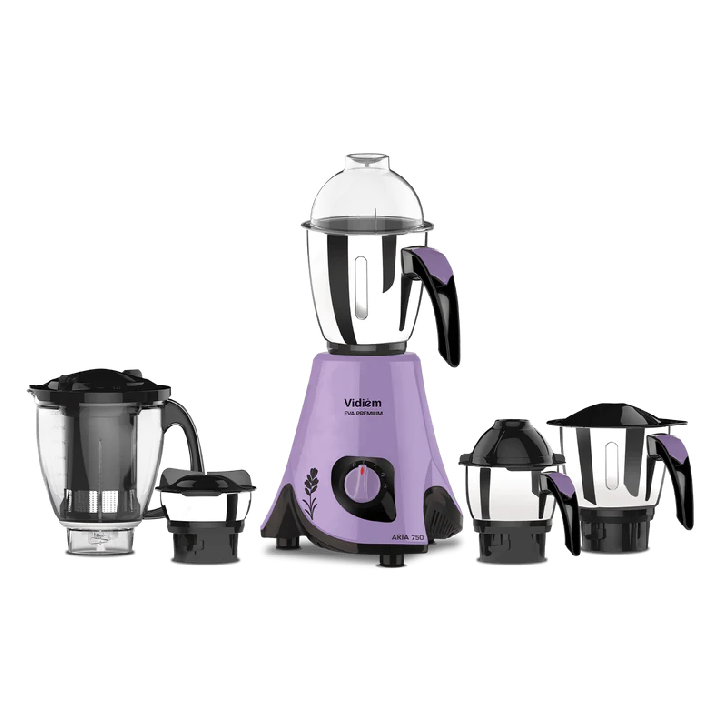 Vidiem Eva Premium 750W Mixer Grinder with 5 Jars (Lavendar)