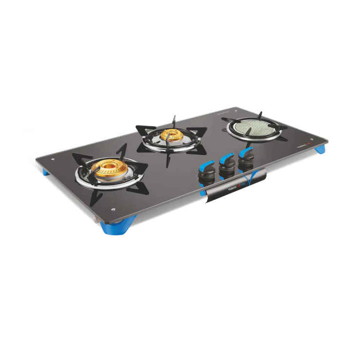 Air Oro 3 Burner Gas Stove - With Active Ceramic Burner