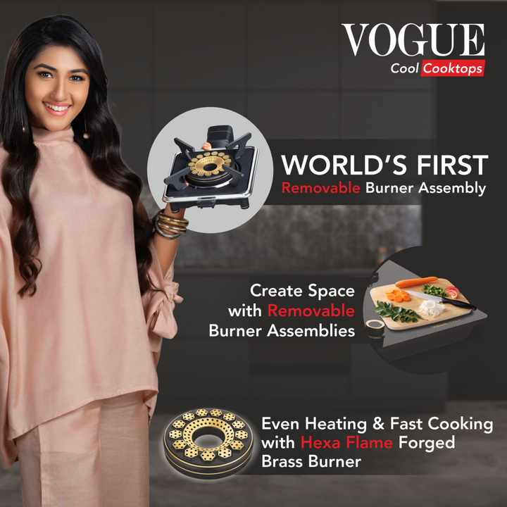 VIDIEM VOGUE 3 BURNER GLASS TOP COOKTOP