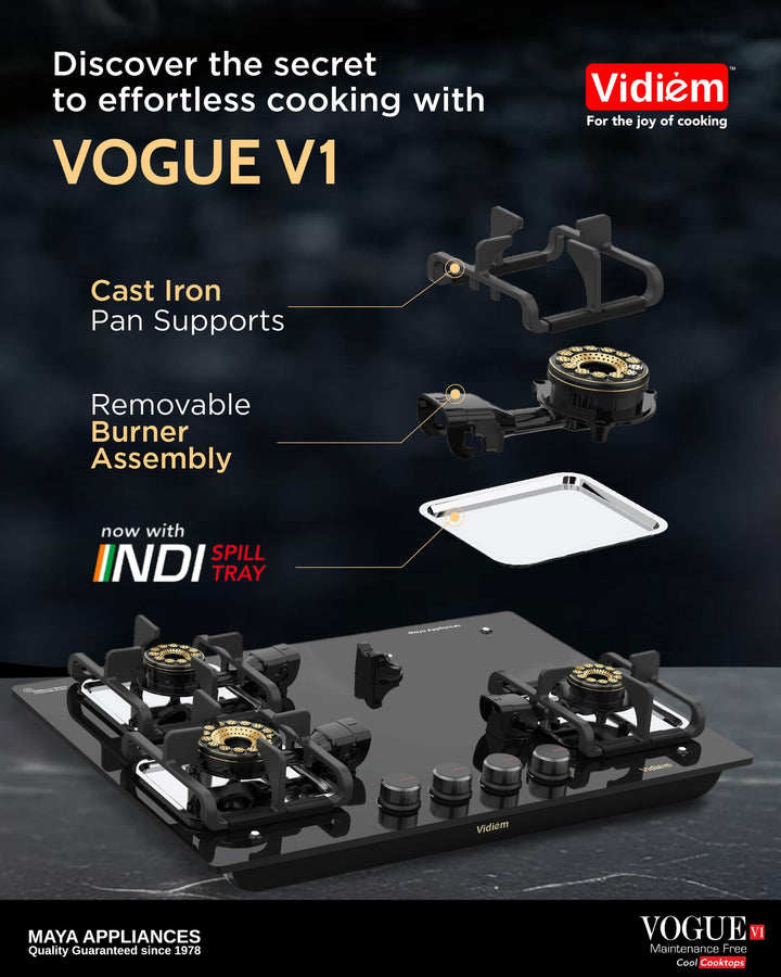 Vogue v1 4 Burner Gas Stove Elite Features