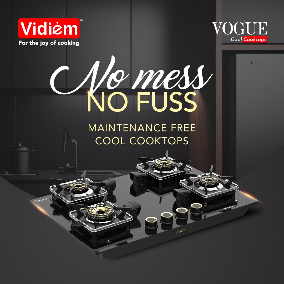 Vogue v1 4 Burner Maintenance Free Cool Cooktops